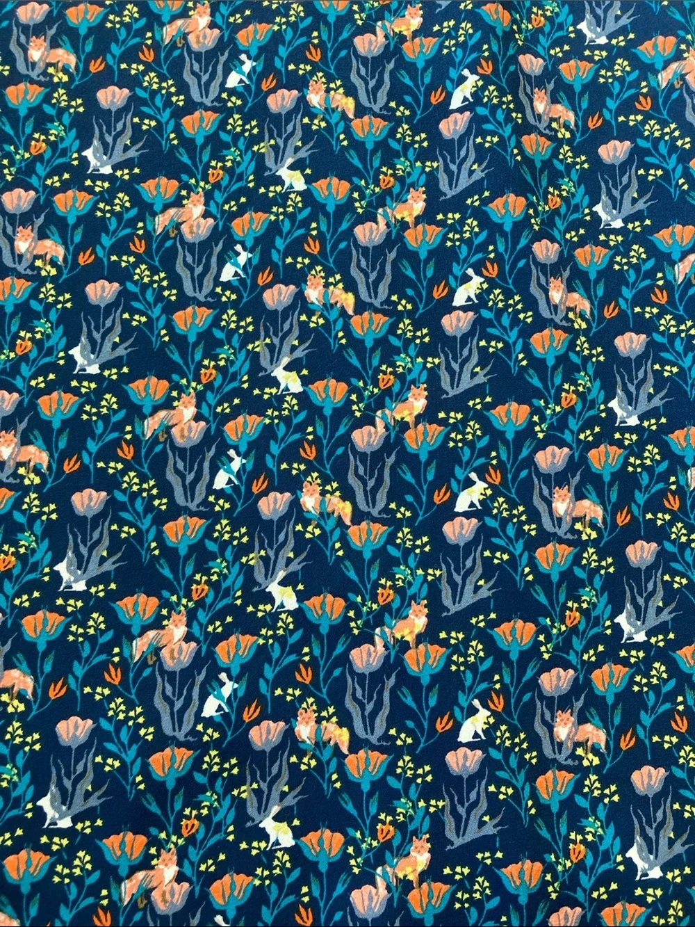 Loft Bunny Fox Floral Sleeveless Blouse XXL - Picture 5 of 11